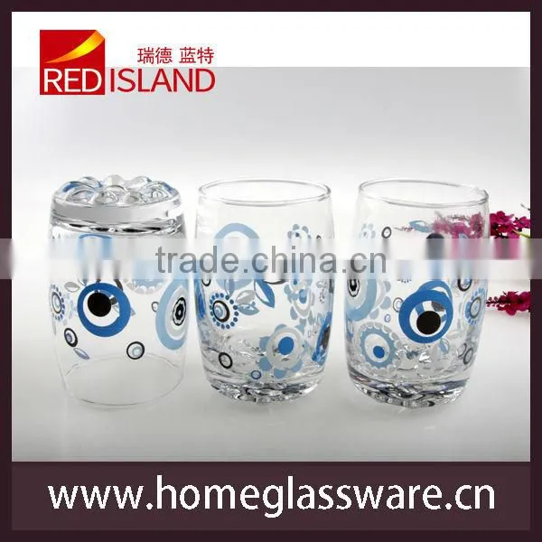 new design handmade drinking glasses with decal