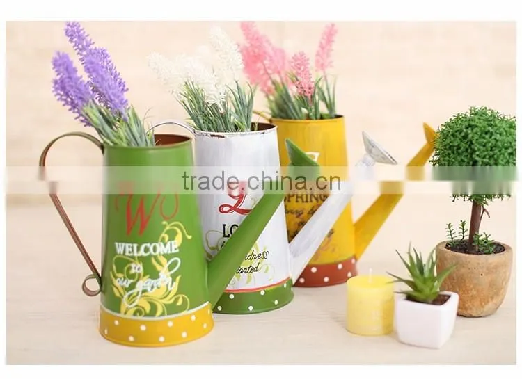 china top sell coloful decal cute galvanized metal watering can