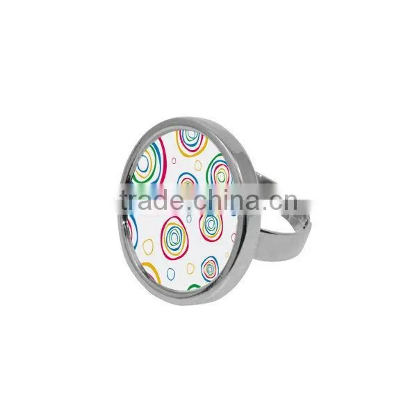 Wholesale Latest Fashion Silver Color Custom Sublimation Stainless Steel Finger Ring