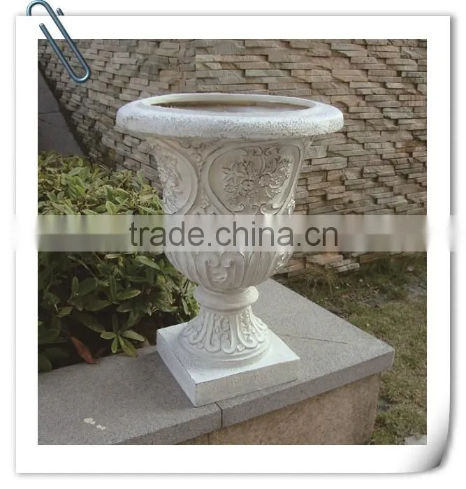 Fiberglass Popular Hot One White Classical Garden Flower Pot Molds