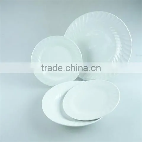 16pcs hot sell three color glazed ceramic dinner set with color box in stock