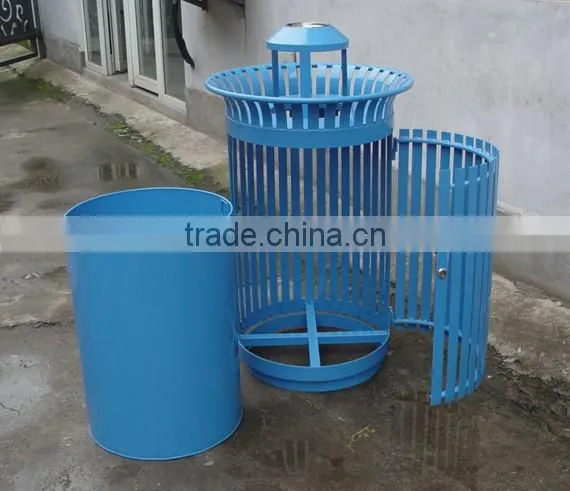 Arlau Steel Metal cylinder trash bin