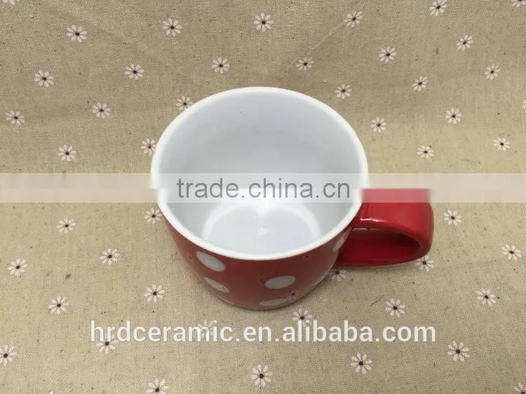 Stocked Cheap red Ceramic cup,Ceramic coffee cup , milk Mug