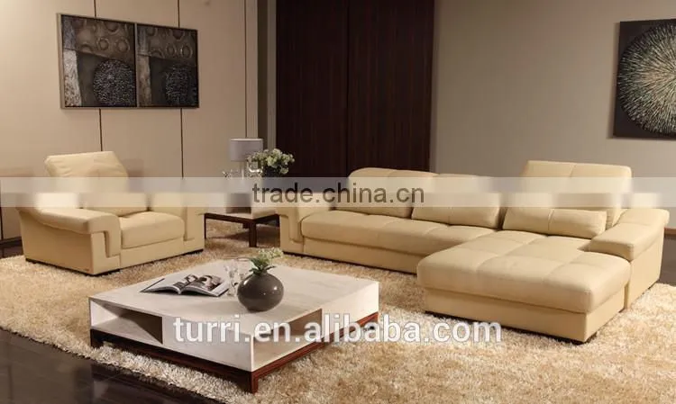 2014 hot sale top grain leather corner sofa for home furniture