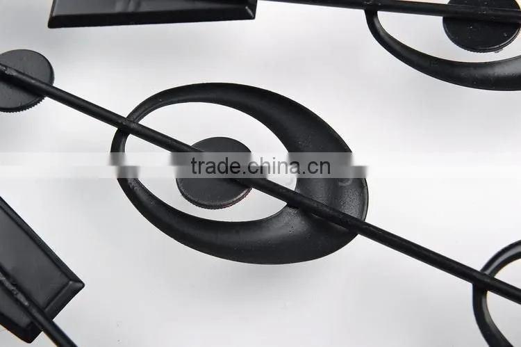 Metal wall digital clock with eye and mirror