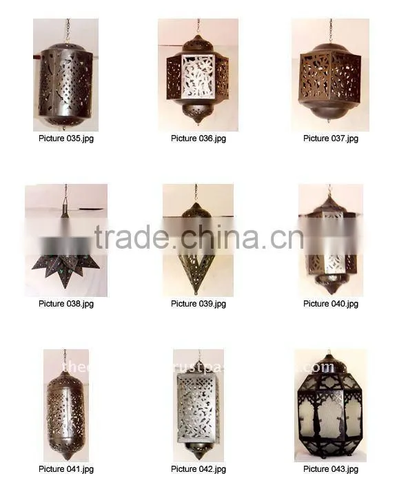 Antique Metal Hanging Indian Lanterns-C