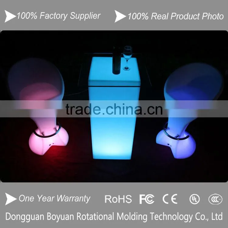 Hot sale modern 16 colors changeable waterproof led bar chair