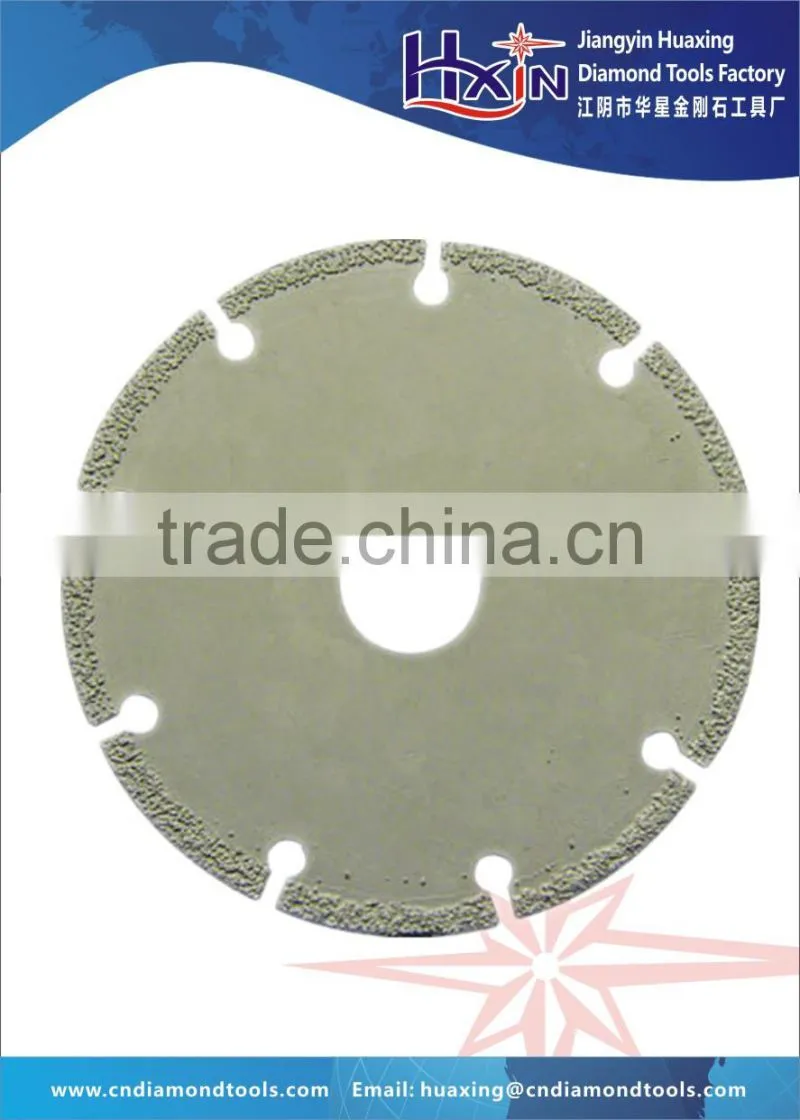 Vacuum Brazed diamond circular cutting Disc/Vacuum Brazed band saw blade for granite
