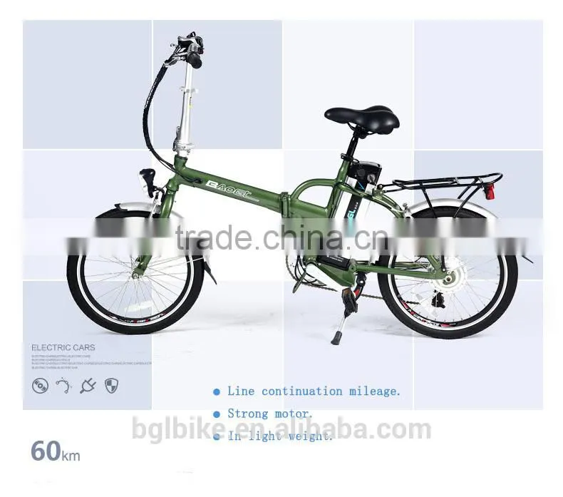 20 inch aluminum frame fast lithium battery powered electric folding bike