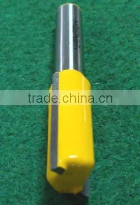 Straight Router Bit with tungsten carbide cutting edge