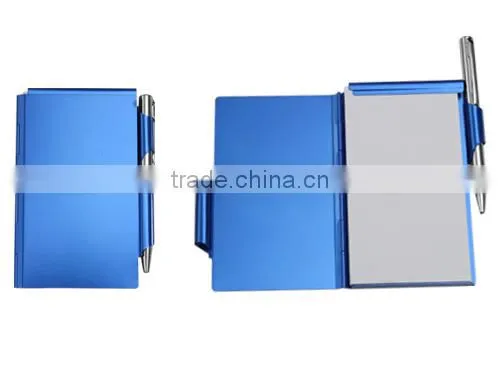2017 New Aluminum metal mini notepad with pen