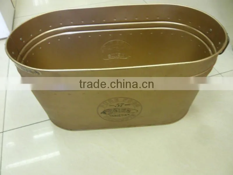 Big Ice Bucket, Metal Bucket, Oval Bucket