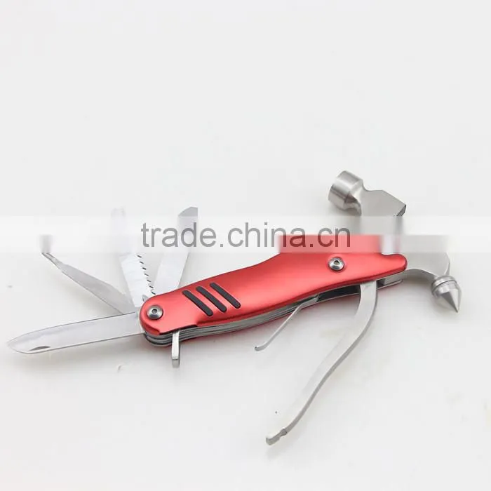 Red Multi-function Tool Hammer Drill Plier 7 in 1 Multi Hammer