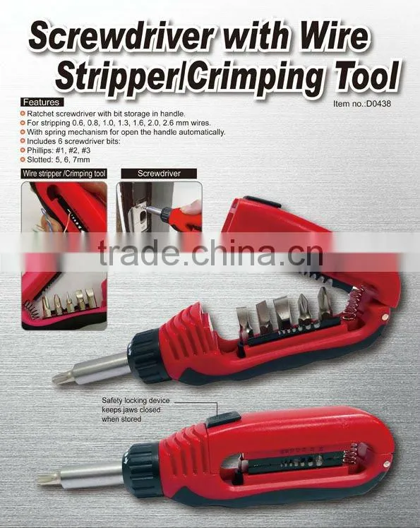 Screwdriver with Wire Stripper/Crimping Tool