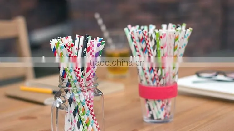 Colorful Long Paper Packing Straws For Birthday Wedding Valentine's Decorative Party Supplies Creative Drinking Straws In Bulk