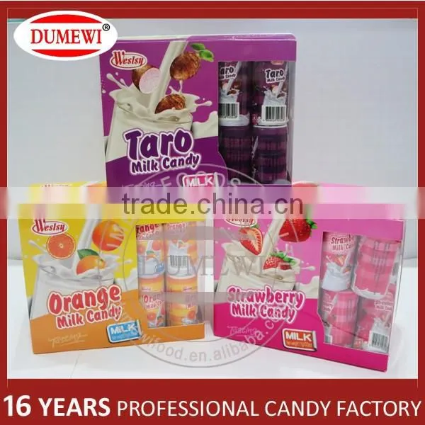 Bottle With Taro Flavored Pressed Sweets Glucose Candy
