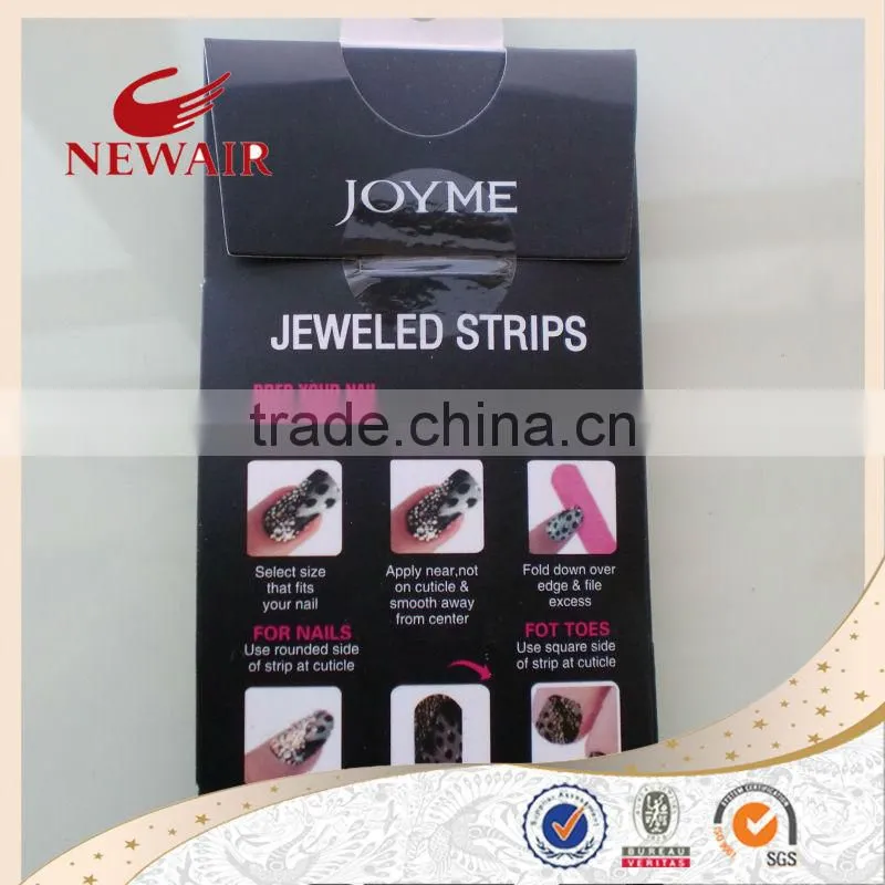 Jewel nail strips & 20pcs nail foil &nail wraps