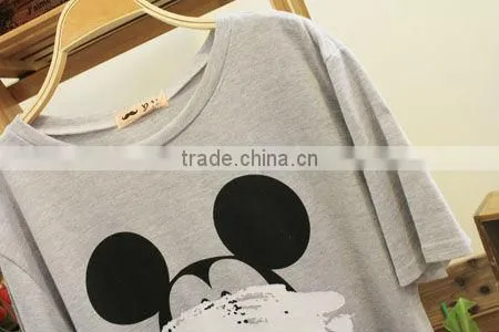fashion women t shirt with Mickey made in china