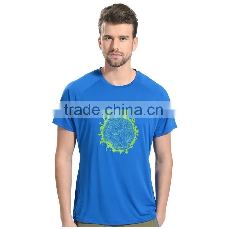 100% Polyester running t shirt fitness gym fit t shirt quick dry men t shirt