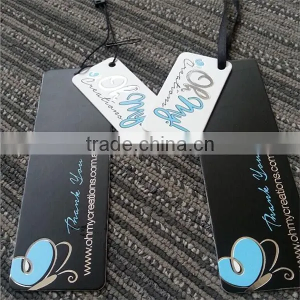 2017 china custom jeans paper hang tags