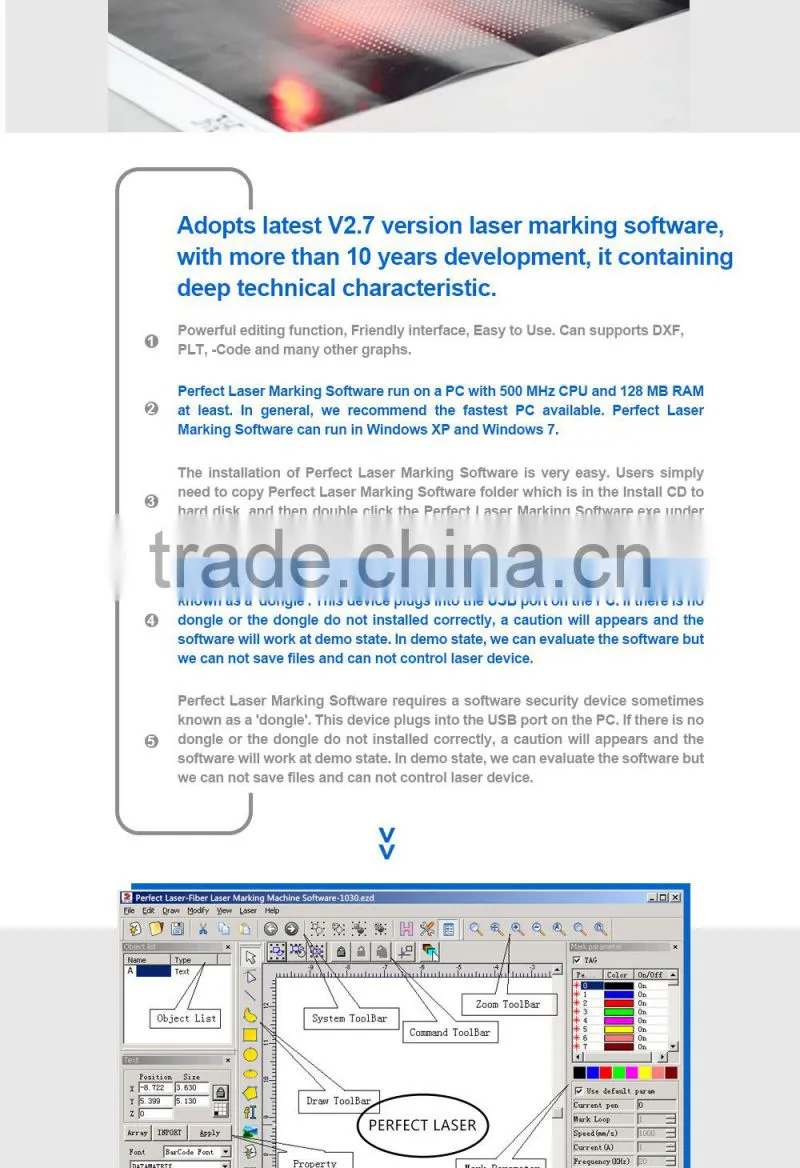 10w 20w Hot sale Desktop for pet tag pvc ooi laser mark machine