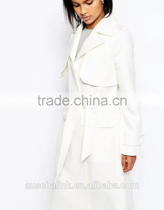 trendy russian style women white elegant winter coat