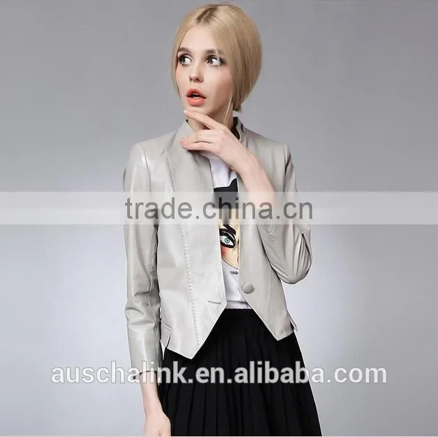 european style latest design women sexy leather jacket competitive price