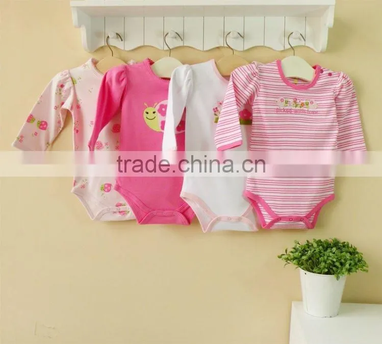 mom and bab baby clothing cotton embroider long sleeve bodysuit