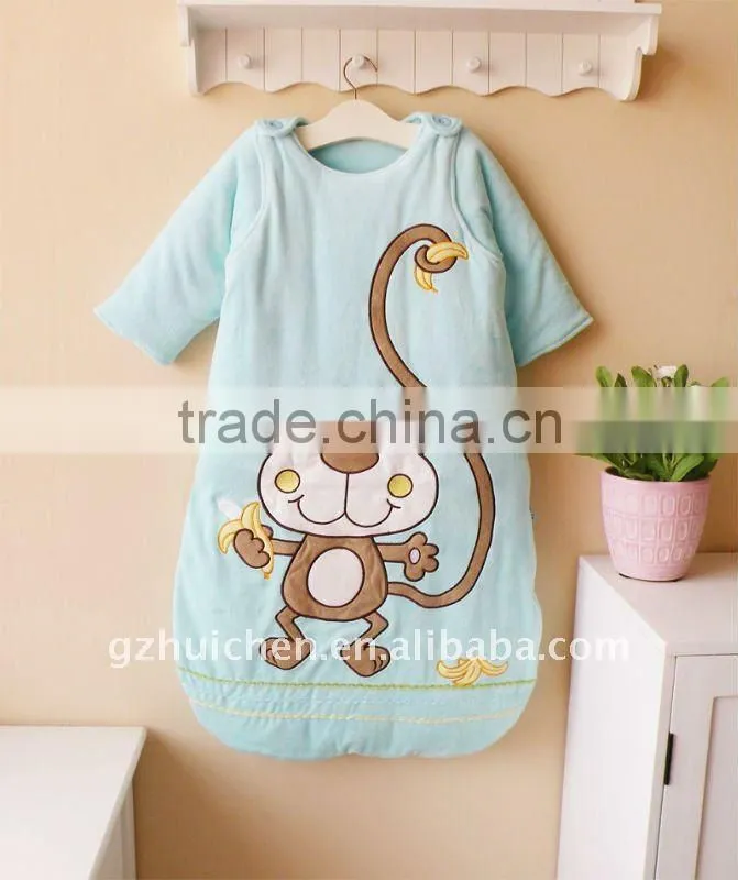 mom and bab 2011 winter baby clothes cotton embroider sleeping bag two ways use