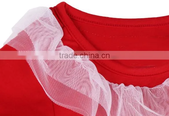 Girls Lovely Short Sleeve Home Frilly Red 2 / 3 year or 1-6 years old baby girl dress