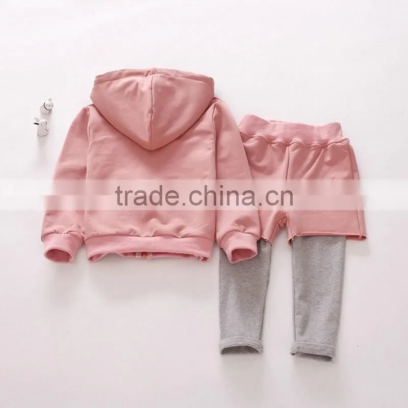 High quality european child garment cotton clothing children comfortable kids clothes set