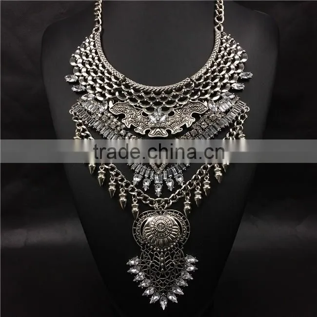 alibaba express chinese imports wholesale imitation silver chain statement necklace jewelry accessories jewellry for women