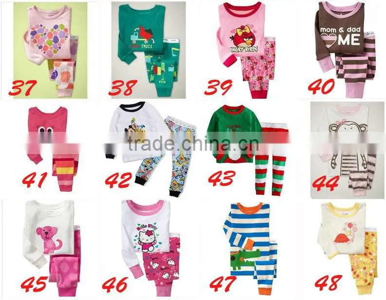 Shanghai Supplier New Designs clothes kids clothing children kids pyjamas wholesale