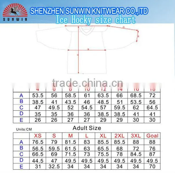 high quality 100% Polyester Blank Plain Custom Cheap Hockey Jersey/ice hockey jerseys