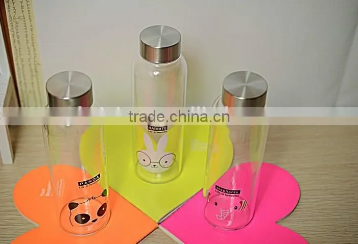 Cute Fashion Transparent Glasses Bottle Small Glass Bottle