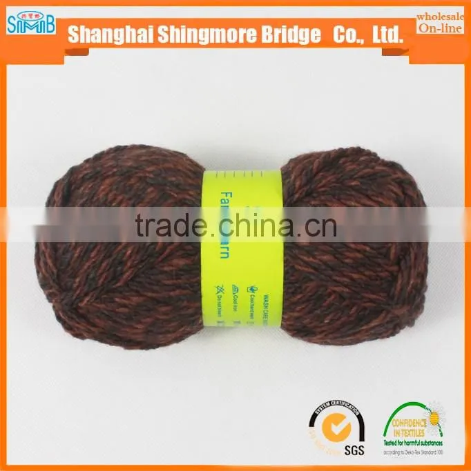 China supplier wholesale wool acrylic blended fancy yarn for knitting sacrf with cheap price