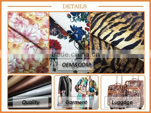 Custom Flower Print Textiles Leather