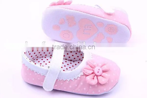 Spring&Autumn Polka Dot Flower Soft Sole Infant Baby Shoes