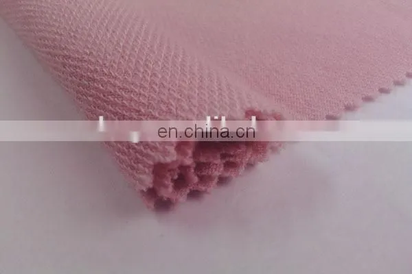 Winfar Textile Super Soft Knitting Pink Dyed French Terry Polyester Rayon Fabric