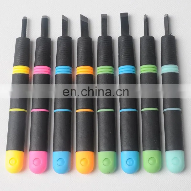 8pcs Assorted Plastic Handle Carving Knives Set