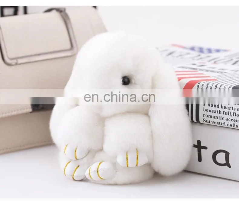 2016 Fashion Rabbit Fur Bag Charm / Pretty Rabbit Keychain