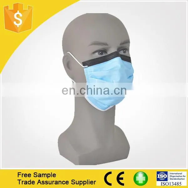 Disposable nonwoven surgical face mask