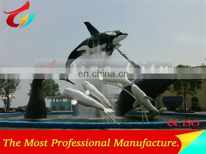 High Emulational Fiberglass Life Size Dolphin Cartoon Statues