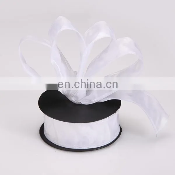 2015 best selling high quality wholesale polyester ribbon birthday gift packing sheer organza ribbon