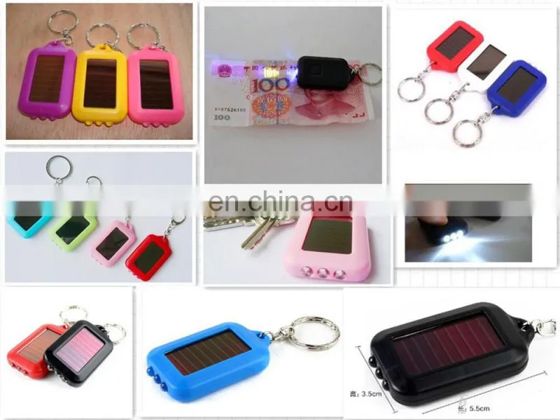 Promotional Led Light Solar Key chains Lovely led key chains can be print logo for promotion