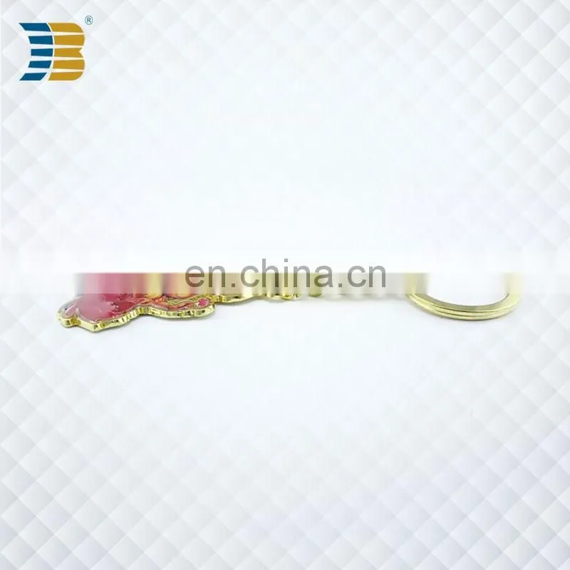 3D Indian lady custom painted gold plating keychain