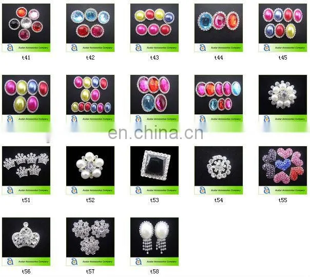 Bulk 21mm Pearl Rhinestone embellishment for wedding invitation