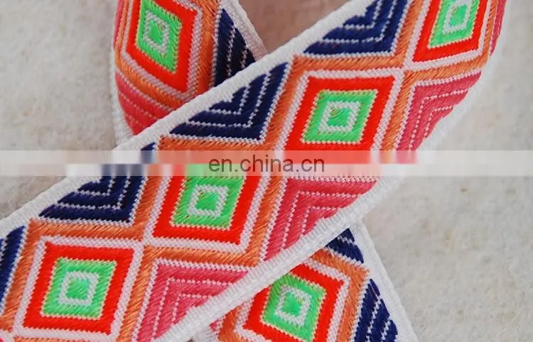 Cheap design fashion embellishments colorful lace tape trim
