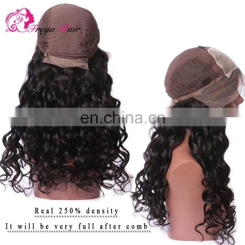 Wholesale price indian long hair wig body wave cheap silk base lace front wig for black women