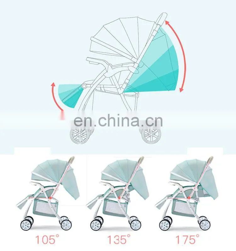 Cheap Baby Stroller Stainless Steel Frame Oxford Canopy Good Baby Pram
